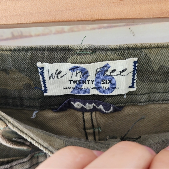 Free People Camo Denim Shorts - Picture 8 of 12